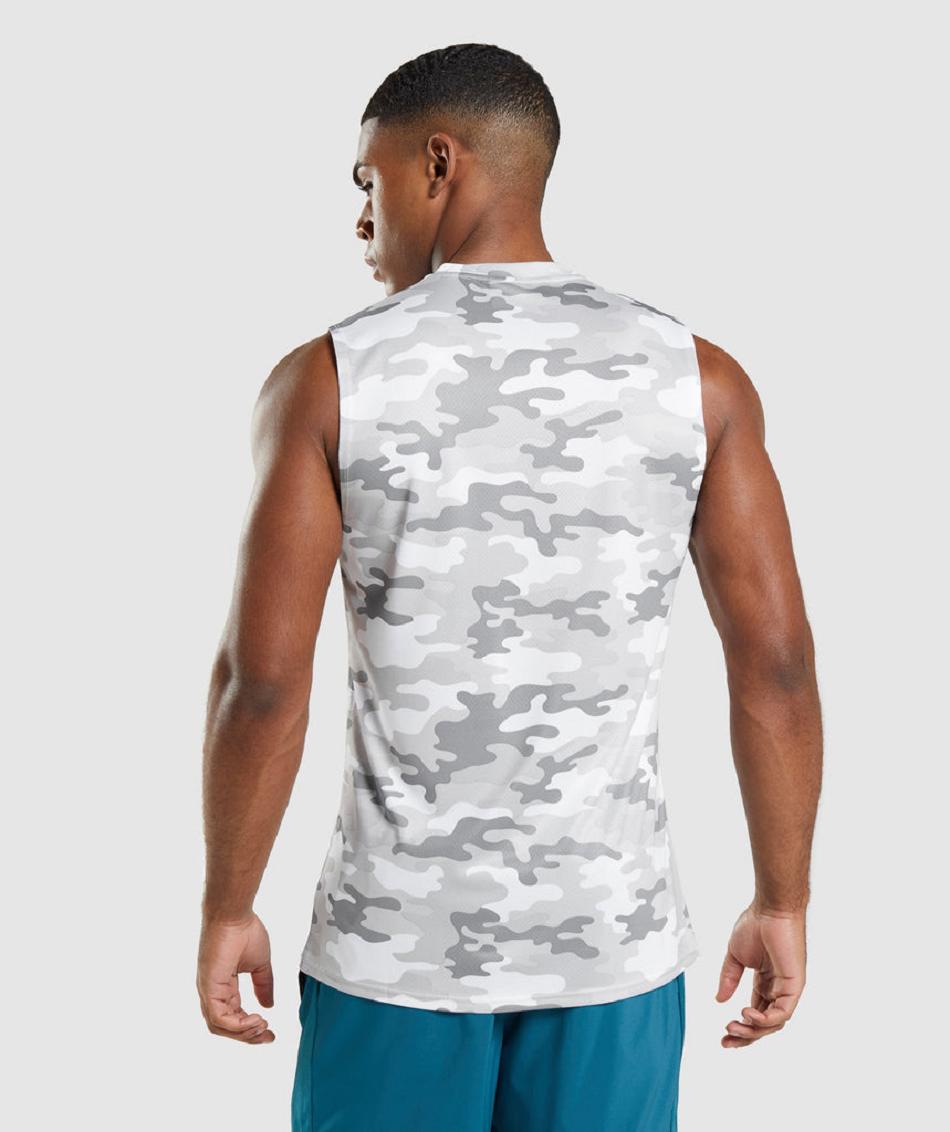 Camiseta Tirantes Gymshark Arrival Sin Manga Hombre Gris Claro | CO 3212FDN